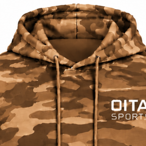 Sweat à capuche camouflage bronze pour homme, imprimé camouflage personnalisé, poche kangourou, manches longues, cordon de serrage, vêtement de sport décontracté - Product Image 3