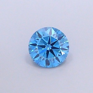 Diamant CVD créé en laboratoire, taille ronde, 0,99 carat, couleur bleu vif fantaisie, clarté VS1, polissage excellent, pierre brute de qualité supérieure - Product Image 1