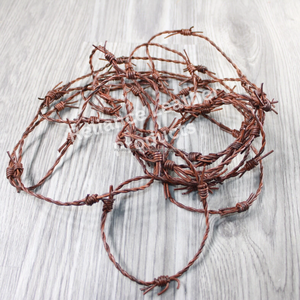 Cordón de alambre de púas de cuero personalizado para collares y accesorios, cordón trenzado de piel de vaca duradero hecho a mano - Product Image 3