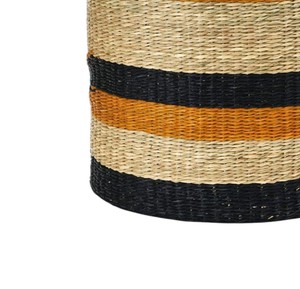 ตะกร้าใส่ผ้าหญ้าทะเลลายบล็อกสีตะกร้าใส่ผ้าซักด้วยมือ - Product Image 3