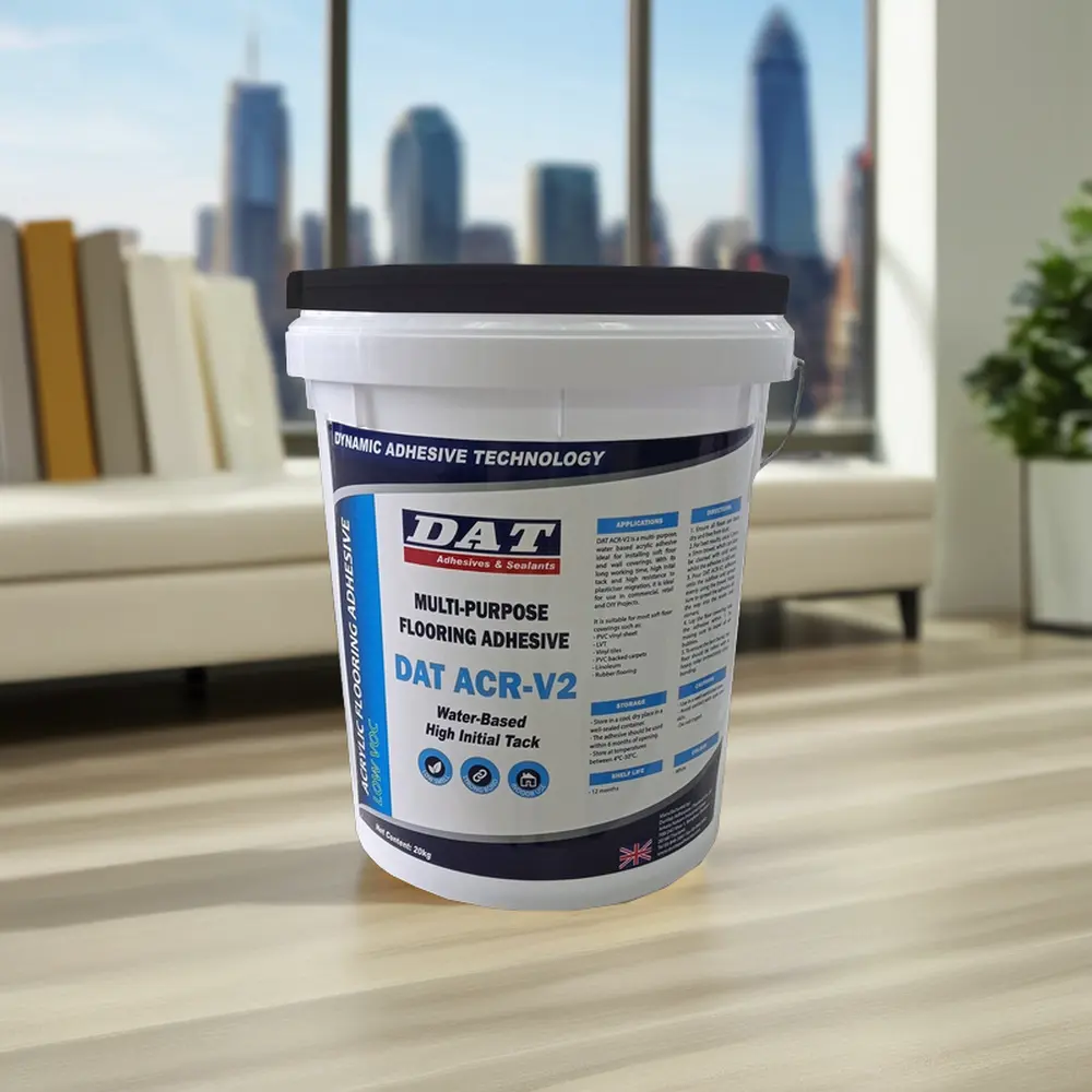 Công nghiệp lớp Dunlop dat ACR-V2 nước dựa trên chất kết dính chống nấm thấp VOC cho PVC Vinyl linoleum cao su sàn