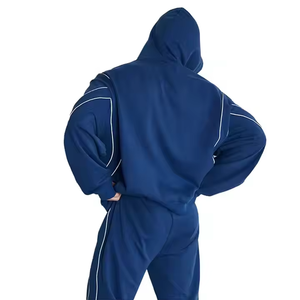 Color blocking tracksuit set Full sleeve <b>jacket</b> shorts Quick dry sporty style Stand collar zipper fly Leisurewear Tracksuits - Product Image 2