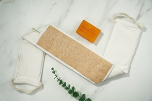 Natural Organic Loofah Microfiber Bath Sponge Reusable <b>Body</b> Scrubber for Men Women Soft Exfoliating Shower Luffa for Back <b>Home</b> - Product Image 5