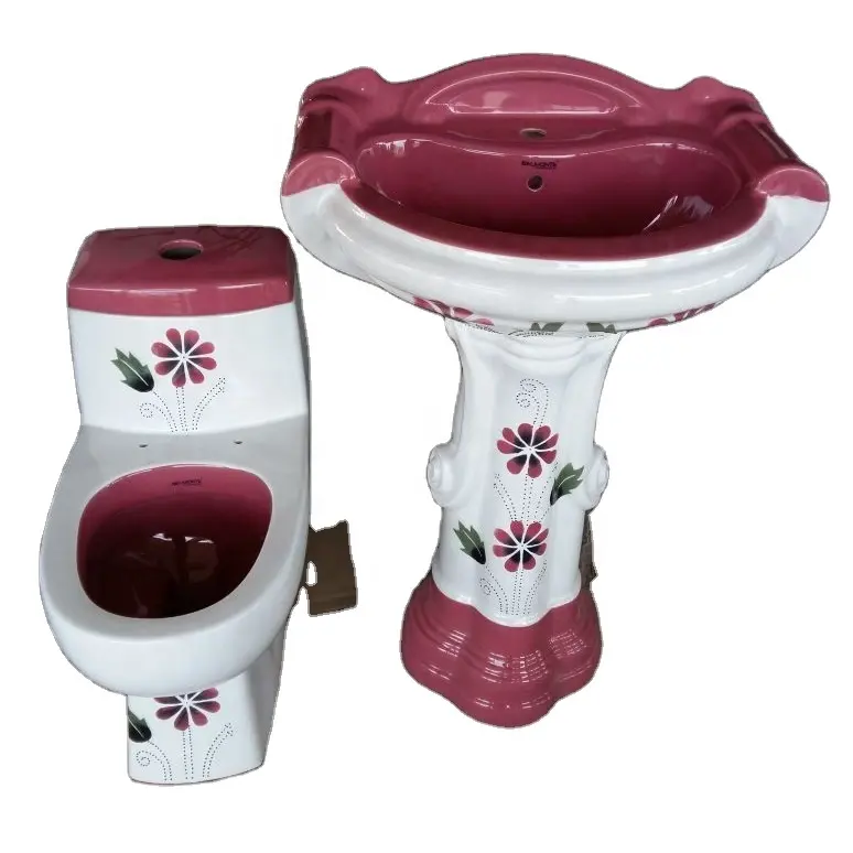 حار بيع علي بابا السيراميك المياه خزانة مع الاغتسال بالوعة حامل حوض محمل على قاعدة في الوردي vitrosa اللون صنع في الهند رخيصة الثمن