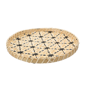 ถาดเสิร์ฟไม้ไผ่ธรรมชาติทำมือจากเวียดนามสำหรับใส่อาหาร ตะกร้าผลไม้ ตะกร้าแขวนผนังสำหรับตกแต่ง B2B - Product Image 1