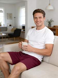 Pantalones Cortos Bermuda para Hombre Essential Comfort, 100% Algodón, Transpirables, de Secado Rápido, con Cierre de Cordón, Casuales, para Gimnasio, Deportes, Verano - Product Image 2