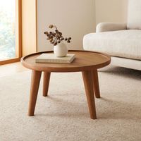 Mesa de Centro de Madera Minimalista con Diseño Compacto y Estructura Funcional, Ideal para Sala de Estar, Espacios Pequeños y Estudios
