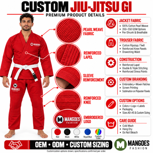 Kimono de compétition IBJJF en coton 100% personnalisé pour le Jiu-Jitsu Brésilien (BJJ) – Vêtements d'arts martiaux pour équipes, fabrication OEM, vente en gros - Product Image 6