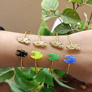 กำไลข้อมือปรับขนาดได้ ชุบทอง 18k ดีไซน์เก๋ ลายปลา สำหรับผู้หญิง เครื่องประดับแฟชั่น สไตล์มินิมอล กำไลข้อมือแบบเรียบง่าย ของขวัญสำหรับเธอ - Product Image 6