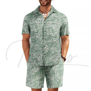Ensembles de vêtements pour hommes de haute qualité, chemises et shorts hawaïens imprimés, pour la plage, les vacances d'été, séchage rapide, respirant - Product Image 3