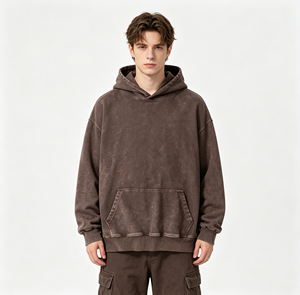 Wholesale Custom Logo Cotton Hoodie Mens Streetwear Hoodie Relaxed Fit for Retail Brands Low MOQ Supply - Product Image 4