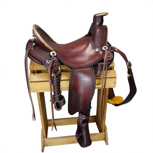 Sillín de Carreras Inglés de Cuero Puro Resistente al Agua, Estilo Europeo Australiano, Ecológico y Sostenible, Alfombras para Caballos - Product Image 1