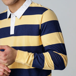 Polo de rugby pour homme, logo personnalisé, coton lourd, manches longues, style classique Old Money, directement de l'usine, décontracté, respirant - Product Image 5