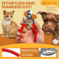 FLAMIA & JABZ Coupe-ongles professionnels en acier inoxydable pour chiens