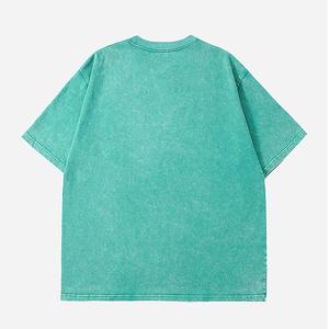 T-shirt Homme Oversize 100% Coton Épais OEM, Impression Personnalisée, Logo, Effet Délavé Acide, Style Vintage - Product Image 4