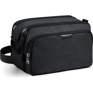 Borsa da Viaggio Nera Vorspack per Articoli da Toeletta, Borsa Cosmetica Resistente all'Acqua per Uomo, per Accessori e Prodotti da Toilette, Ottima Idea Regalo - Product Image 1