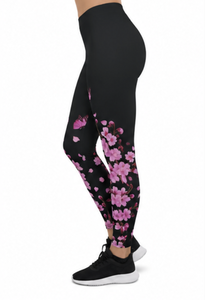 Leggings de yoga taille haute à imprimé floral personnalisés pour femmes, extensibles, pour fitness, entraînement, course à pied, gym, vêtements de sport, pantalons de compression - Product Image 2