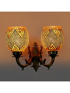 Applique en métal à double globe de style vintage pour décoration intérieure élégante ajoute un charme classique aux murs du couloir du salon ou de la chambre - Product Image 5