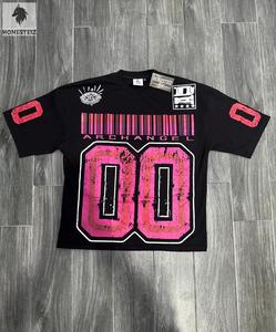 เสื้อยืดแขนสั้นผู้ชายผ้าฝ้าย 100% สไตล์ฮิปฮอป แห้งเร็ว พร้อมบริการสกรีนโลโก้ตามสั่ง (OEM) ลายเรียบ - Product Image 2