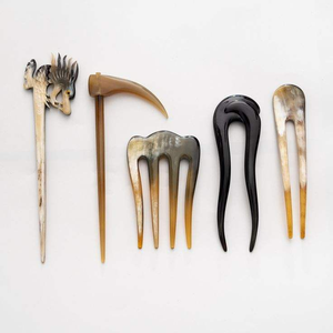 ปิ่นปักผมฮอร์นทำมือสำหรับผู้หญิงแท่งเรียบและมีสไตล์ - Product Image 6