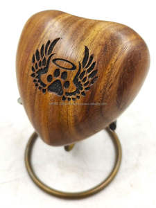 Urne funéraire en bois en forme de cœur, style américain, personnalisable, écologique, pour cendres d'adultes, fournitures funéraires commémoratives en gros - Product Image 6