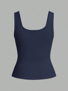 Knitted <b>Women</b>’s <b>Henley</b> Tank <b>Top</b> Sleeveless Casual Short Button Summer Vest - Product Image 3
