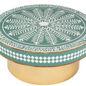Bone Inlay Coffee <b>Table</b> – Luxury Floral Center <b>Table</b>, Decorative Living Room Furniture Modern <b>Round</b> Coffee <b>Table</b> - Product Image 4