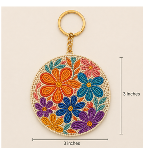 Llavero de Frutas con Cuentas y Bordado Hecho a Mano, Diseño de Sandía, Limón, Cereza y Plátano, Correa de Alta Calidad para Bolso - Product Image 3