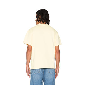 T-shirt en jersey 100 % coton 220 GSM pour homme, coupe oversize, respirant, extensible, grande taille, anti-plis, manches courtes, col rond, décontracté, personnalisable - Product Image 2