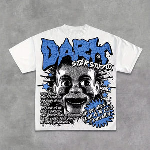 T-shirt unisexe en coton écologique à séchage rapide pour homme et femme, style streetwear Y2K, col décontracté, tee-shirt d'été - Product Image 2