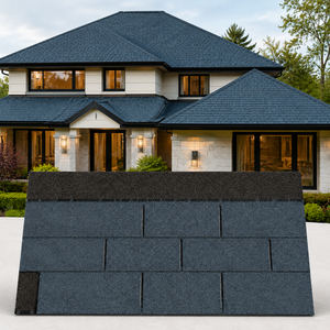 Bardeaux d'asphalte en fibre de verre laminés à 3 languettes, style moderne et coloré, norme américaine, bardeaux bitumineux architecturaux pour villa - Product Image 1