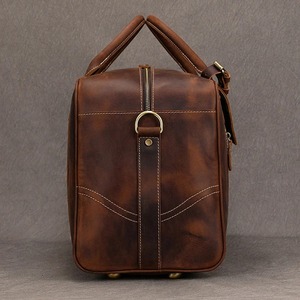 Bolsa de Viaje de Cuero Vacuno Genuino de Lujo, Bolsa de Lona de Gran Capacidad para Fin de Semana, Diseño de Diseñador - Product Image 3