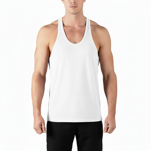 Ropa Deportiva, Camiseta sin Mangas de Algodón para Hombre, Chaleco Deportivo, Camiseta de Gimnasio para Hombre, Culturismo, Fitness, Running, Logotipo Personalizado - Product Image 2