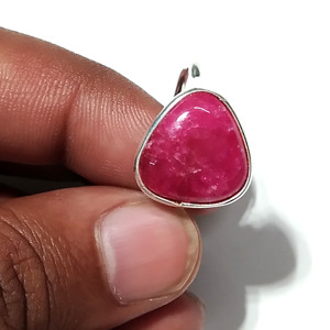 Natural Pink Onyx Gemstone <b>Ring</b> 925 Sterling Silver <b>Ring</b> Handmade Triangle Gemstone <b>Ring</b> <b>Adjustable</b> Statement Jewelry for Women - Product Image 5