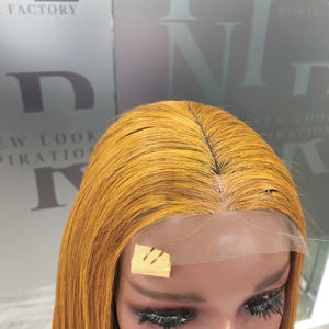 Perruque de longueur moyenne de couleur gingembre clair avec fermeture 2x6 cheveux super doublement étirés qualité vietnamienne de haute qualité - Product Image 3