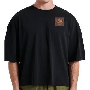 Camisetas Oversize de Corte Cuadrado y Ajuste Holgado, de Algodón Grueso, con Estampado Personalizado, Estilo Hip Hop, Camisetas Lisas Teñidas para Hombre - Product Image 1