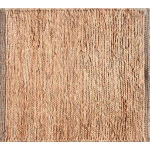 Alfombra de Yute Tejida a Mano, Ecológica, Antideslizante, con Diseño Geométrico y Tejido Fino |   Oro Natural |   100% Yute |   Tamaños Personalizados Disponibles - Product Image 1
