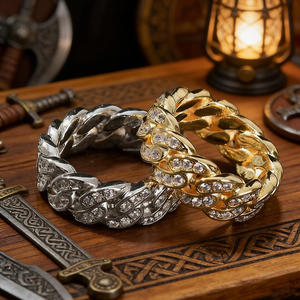 Bague en grappe de moissanite sertie de diamants pour hommes et femmes, en argent sterling 925 plaqué rhodium, sertie à griffes, style Hip Hop Bling, pour anniversaire - Product Image 1