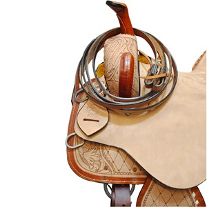 Silla de montar western de cuero premium para carreras de barriles, para adultos, disponible en todos los tamaños. - Product Image 5