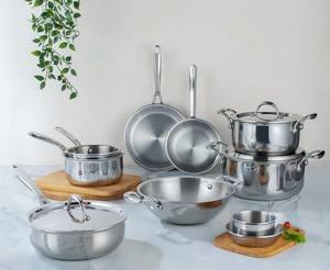 Olla Tasla de Acero Inoxidable Triple con Tapa, Base de Inducción, Kadai sin Asa, Compatible con Estufas de Inducción y Gas - Product Image 6