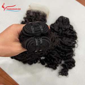 Extensiones de cabello humano virgen vietnamita rizado al vapor, doble trama, listas para envío, las más vendidas al por mayor - Product Image 3