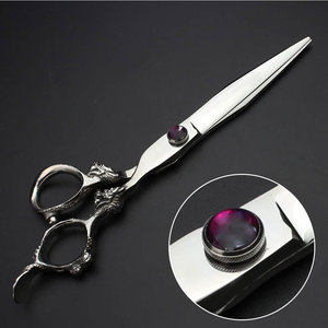 Professional Japanese Stainless Steel Premium 440C Hair Dressing Scissors Dragon Handle Barber Scissors <b>Mirror</b> Polish Finish - Product Image 5