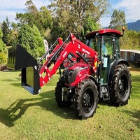 Tractor de Ruedas Solis 4WD con Transmisión por Engranajes, Cargador Integrado de Fábrica, Bomba de Caja de Engranajes con Rodamientos Autonivelantes, Motor de 60HP, Alta Productividad