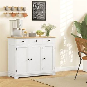 Mobile da Cucina Moderno Indipendente in Legno e Alluminio per Accessori da Cucina o Uso Alberghiero - Product Image 1