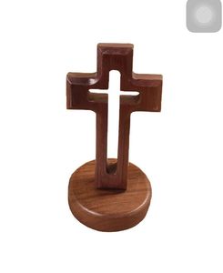 Croix murale en bois faite à la main, décoration religieuse chrétienne pour la maison, l'église et la salle de prière - Product Image 6