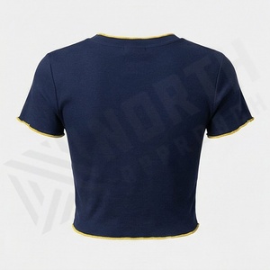 เสื้อยืดครอปแขนสั้นทรงเข้ารูปแฟชั่น แห้งเร็ว คุณภาพพรีเมียม สำหรับผู้หญิง ระบายอากาศได้ดี สีสันปรับแต่งได้ - Product Image 2