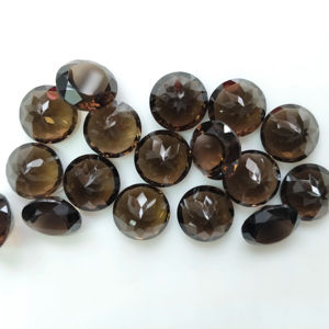 Cuarzo Ahumado Natural de 15 mm, Corte Brillante Redondo, Tratado Térmicamente, Gema Suelta de la Mejor Calidad para Joyería - Product Image 4