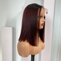 Vietnamese Human <strong>Hair</strong> WIG HOT COLOR OMBRE BURGUNDY Natural Bone Straight | Raw <strong>Hair</strong> Extension Wholesale LINU <strong>Hair</strong>