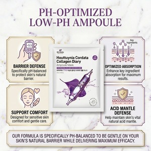 แผ่นมาส์กคอลลาเจนจากต้นฮูตตุยเนียคอร์ดาต้าของเกาหลี 29 มล. ช่วยลดเลือนริ้วรอย กระชับรูขุมขน ปลอบประโลมผิว ให้ผิวกระจ่างใส ด้วยไนอะซินาไมด์ - Product Image 5