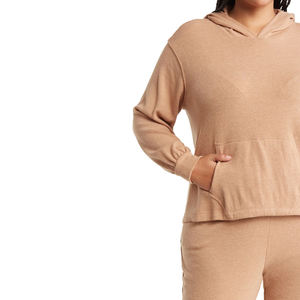 Ensemble sweat-shirt et crop top oversize pour femme, design tendance, logo personnalisé, vêtements de sport pour l'hiver - Product Image 3